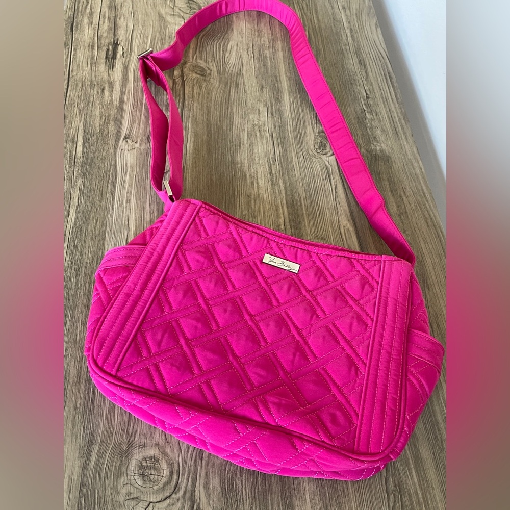 Vera Bradley Fuchsia Quilted Crossbody Bag NEW